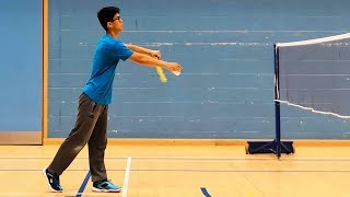 Perfect Badminton Low Serve Every Time  BEST METHOD [upl. by Sinnaoi]