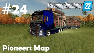 LS22 Pioneers Map 24 Eine ordentliche Holzladung amp fieses Terraforming  Farming Simulator 22 [upl. by Sivrat]