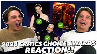 2024 Critics Choice Awards Reaction [upl. by Aehcsrop]