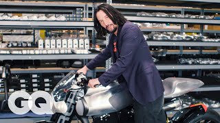 Keanu Reeves Shows Off His Most Prized Motorcycles  Collected  GQ [upl. by Anma]