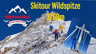 SkitourWinterbesteigung Wildspitze 3768m via Pitztaler Gletscher [upl. by Lapham418]