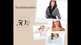 nachthemden für damen  beste angebote  amazon shopping [upl. by Kaye]