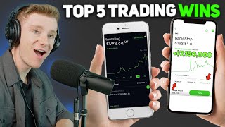 Top 5 Biggest Day Trading Wins On The Internet Reaction [upl. by Airalav]