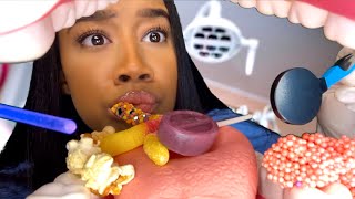 ASMR Dentist Cleans Your Teeth and Eats The Candy amp Snacks Out Of It 🦷🍫 ASMR Dentist Roleplay [upl. by Meridith24]