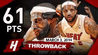 The Game MASKED LeBron James BECAME a LEGEND 20140303 vs Bobcats  61 Points EPIC NIGHT [upl. by Tristis596]