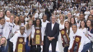 8 UConn falls to 15 Notre Dame at starstudded Gampel Pavilion [upl. by Mihcaoj103]