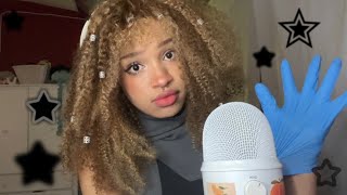 ASMR ⭐️ New Latex Glove Triggers Glove Pumping Mic Triggers [upl. by Anavahs618]