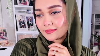 Simple Makeup with Olive Green Abaya [upl. by Enilrek726]