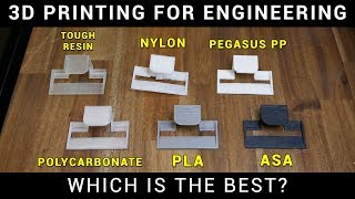 3D printing engineering parts PLA vs ASA vs PC vs PP vs nylon vs tough resin [upl. by Edme]