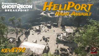 Ghost Recon Breakpoint Golem Island Heliport Night Assualt [upl. by Adnolaj]