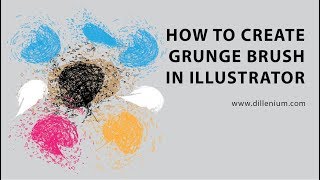 How to Create Grunge Brush in Illustrator  Vector Graphics Tutorial [upl. by Arocahs]