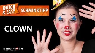 Schminktipps schnell amp einfach Clown von maskworldcom [upl. by Pacificas]