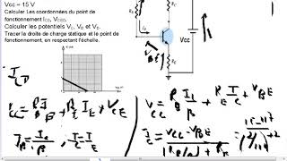 exercice transistor bipolaire 4 eme partie شرح [upl. by Pelag]