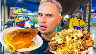 Probando COMIDA CALLEJERA de Venezuela en Perú 🇻🇪 La Calle Del Hambre [upl. by Valdes]