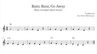 Rain Rain Go Away  Trumpet sheet music Free PDF [upl. by Sulohcin]