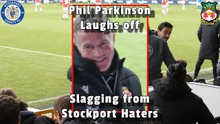 Phil Parkinson Laughs Off Slagging From Stockport Haters  Stockport County 1  Wrexham 0  161124 [upl. by Isabelle]