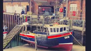 FISHING BOATS TRAWLERS COBBLES YORKSHIRE UK JUNE 2018 SLIDE SHOW [upl. by Eilojne]