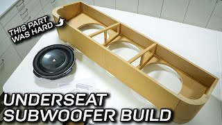 Building an Underseat Subwoofer Box  Assembly and Angled Corner Cuts [upl. by Daggett]