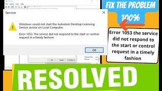 Error 1053 The Service Did Not Respond to the Start or Control Request in a Timely Fashion windows [upl. by Leilani]