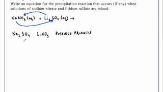 Writing Equations for Precipitation Reactions 2 Chemistry [upl. by Johen]