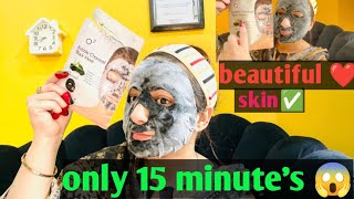 Bicoco bubble charcoalBlack Mask Review skin carebeautiful skin only 15 minutes❤️￼￼ [upl. by Danforth]