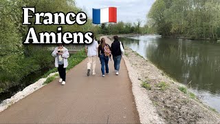 🇫🇷AmiensFrance spring walking tour 4K [upl. by Aerdnahs]