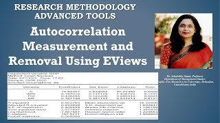 Autocorrelation Measurement and Removal Using EViewsregressioneviewsautocorrelationvariable [upl. by Halonna]