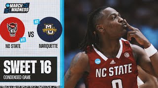 NC State vs Marquette  Sweet 16 NCAA tournament extended highlights [upl. by Malo]