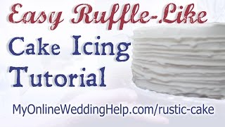 Easy RuffleLike Wedding Cake Icing Tutorial [upl. by Marleah]