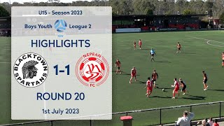 HIGHLIGHTS 01072023  Blacktown 11 Nepean  U15 Round 20 [upl. by Sheffie]