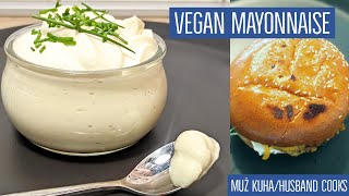 Homemade Vegan Mayonnaise no eggs thick and creamy with soy milk [upl. by Wachter]