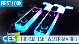 Thermaltake WaterRam RGB Liquid Cooled RAM Modules CES2019 [upl. by Aihsenal]