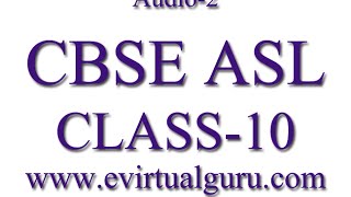 CBSE Assessment of Speaking and Listening Skills ASL Class 10 Code XL02 Audio2 [upl. by Alemac]