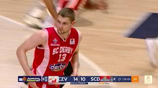 AdmiralBet ABA League 202324 highlights Round 25 Crvena zvezda Meridianbet  SC Derby 142024 [upl. by Yruama615]