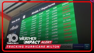 Tampa International Airport shuts down operations Tuesday morning ahead of Hurricane Milton [upl. by Leahcym859]