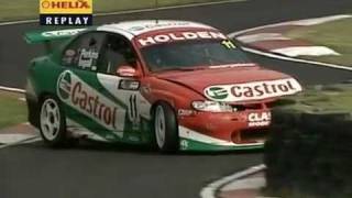 2001 Bathurst 1000 Larry Perkinss crash entering pit road [upl. by Hindu]