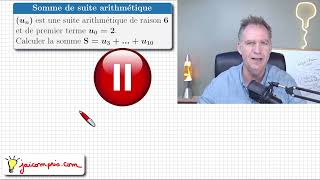 Calculer la somme des termes dune suite arithmétique ♦ Exemple  Conseil ♦ Première spé maths [upl. by Attenol745]