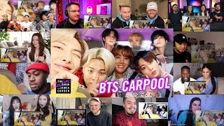 BTS Carpool Karaoke  Reaction Mashup [upl. by Assenab]