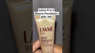 Lakme 9 to 5 Mousse Foundation Review ytstudio makeup shorts [upl. by Atterahs]