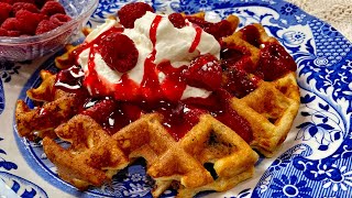 Homemade Whole Wheat Waffles From Scratch Quick amp Easy [upl. by Allemrac]