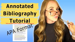 ANNOTATED BIBLIOGRAPHY  APA FORMAT [upl. by Ellekram]