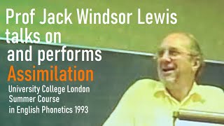 Prof Jack Windsor Lewis talks on Assimilation at the University College London Summer Course 1993 [upl. by Santini]