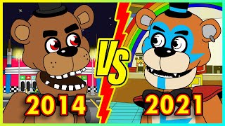 Old FNAF 2014 vs Security Breach 2021 Parody Animation [upl. by Rabush]