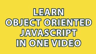 Object Oriented JavaScript [upl. by Nylarat618]