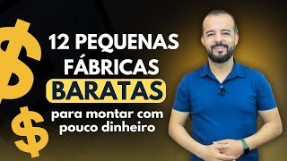 12 Pequenas Fábricas Baratas e Lucrativas Para Montar Com Pouco Dinheiro [upl. by Eedia73]