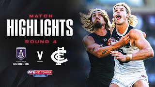 Fremantle v Carlton Highlights  Round 4 2024  AFL [upl. by Elyrrad]