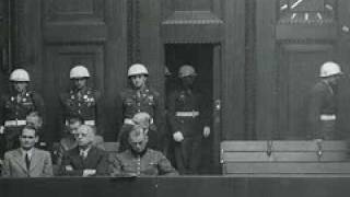 Nazi Nuremberg War Crimes Trial 1271945 Various Angles of Defendants Filing Into Courtroom [upl. by Zielsdorf]