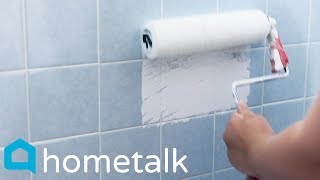 Painting Ceramic Tiles How to Update Your Bathroom Without Remodeling [upl. by Raycher980]