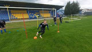 Goalkeeper training U12U13  Improve your diving and positioning before the save [upl. by Giverin]