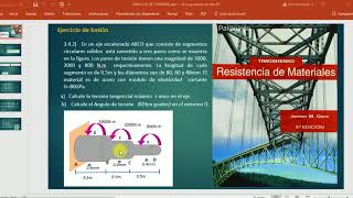 MDSolids Torsión Ejercicio resuelto [upl. by Killigrew]